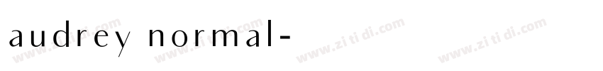 audrey normal字体转换